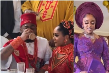 Video: Davido Cries like a little boy as he weds Chioma